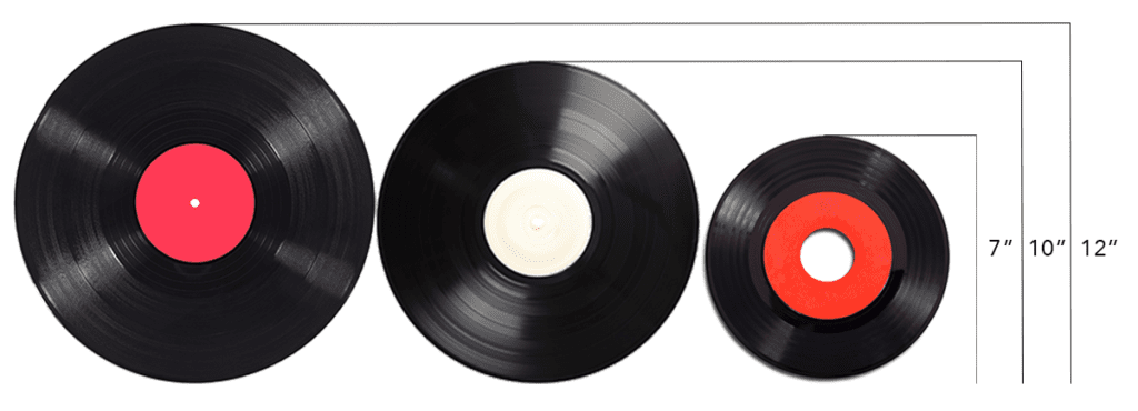 records vinyl sizes