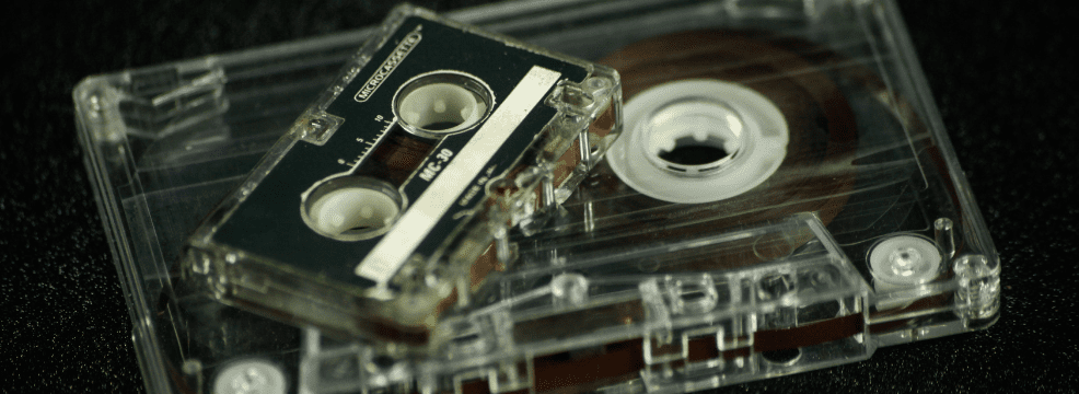 Audio Cassette Tape case Clear/Clear Square Edge Audio Cassette Tape  Storage 10 Pack